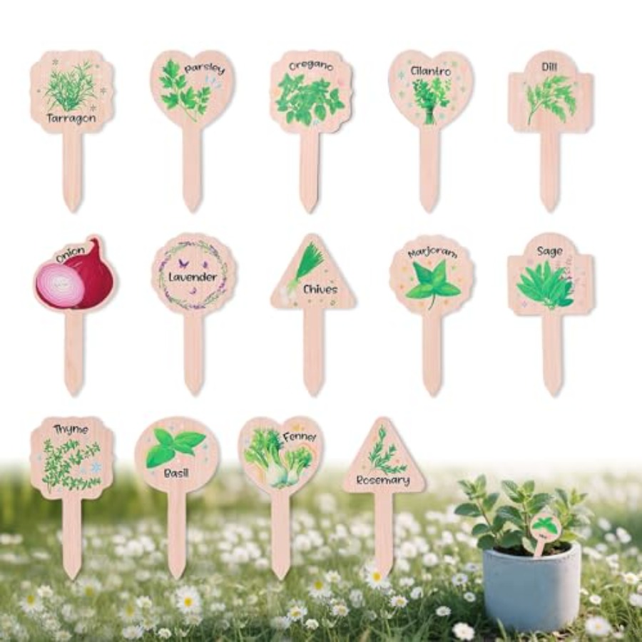 Plant Label Tags - 15pcs Plant Label Signs 15 Style