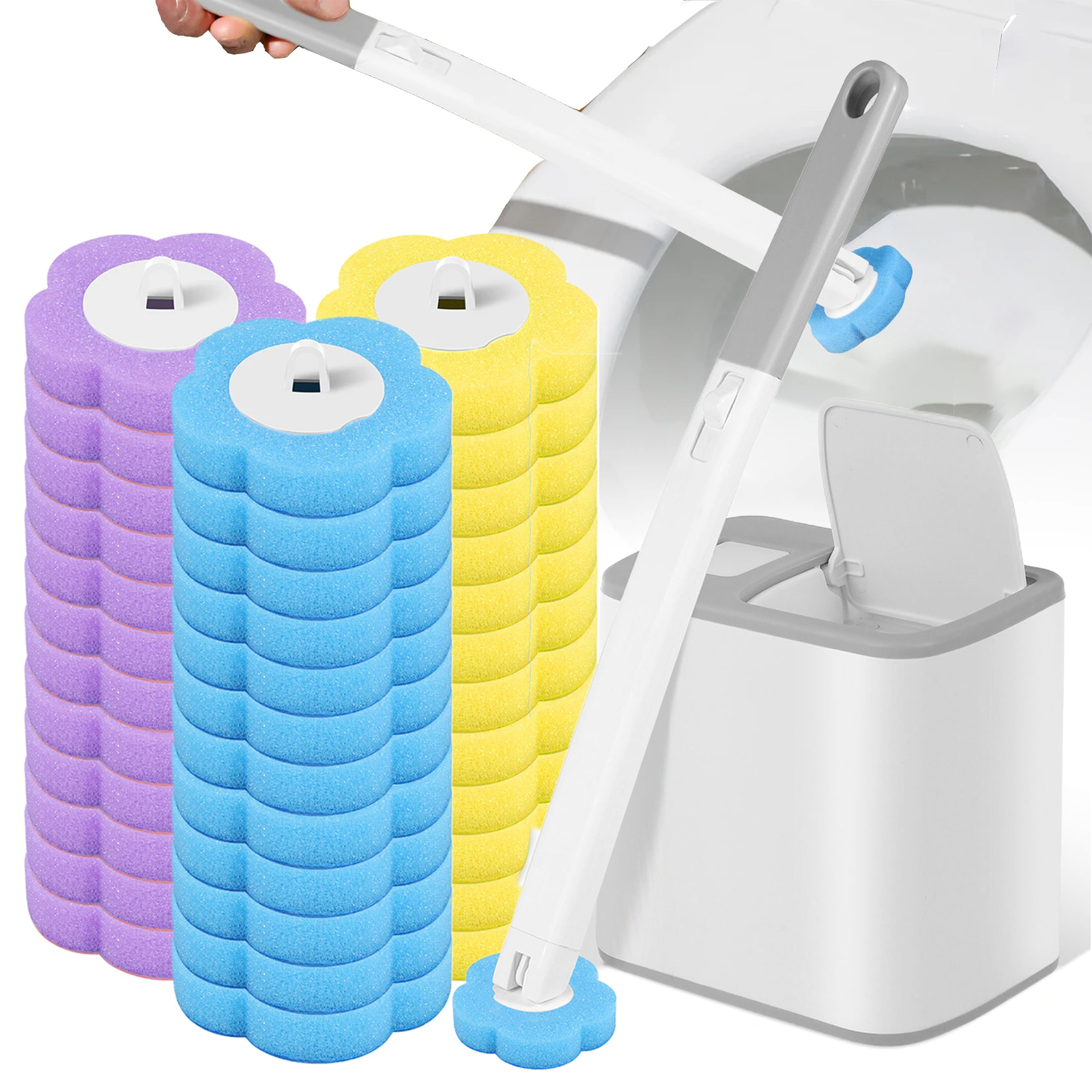 Gardening Tools Long Handle - Toilet Brush Disposable Replacement Head Cleaning