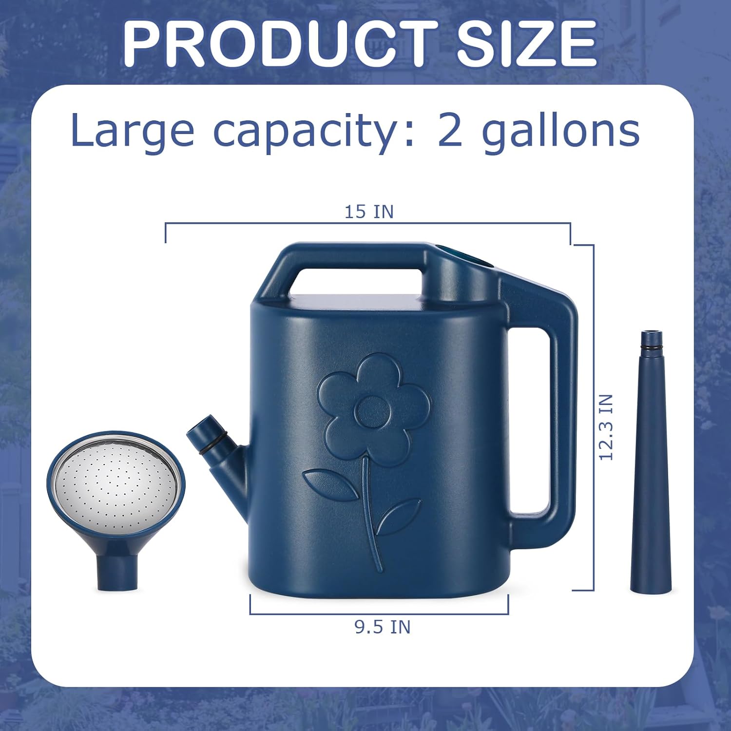 2 Gallon Watering Can for Indo - đánh giá và giá Watering Can Long Spout