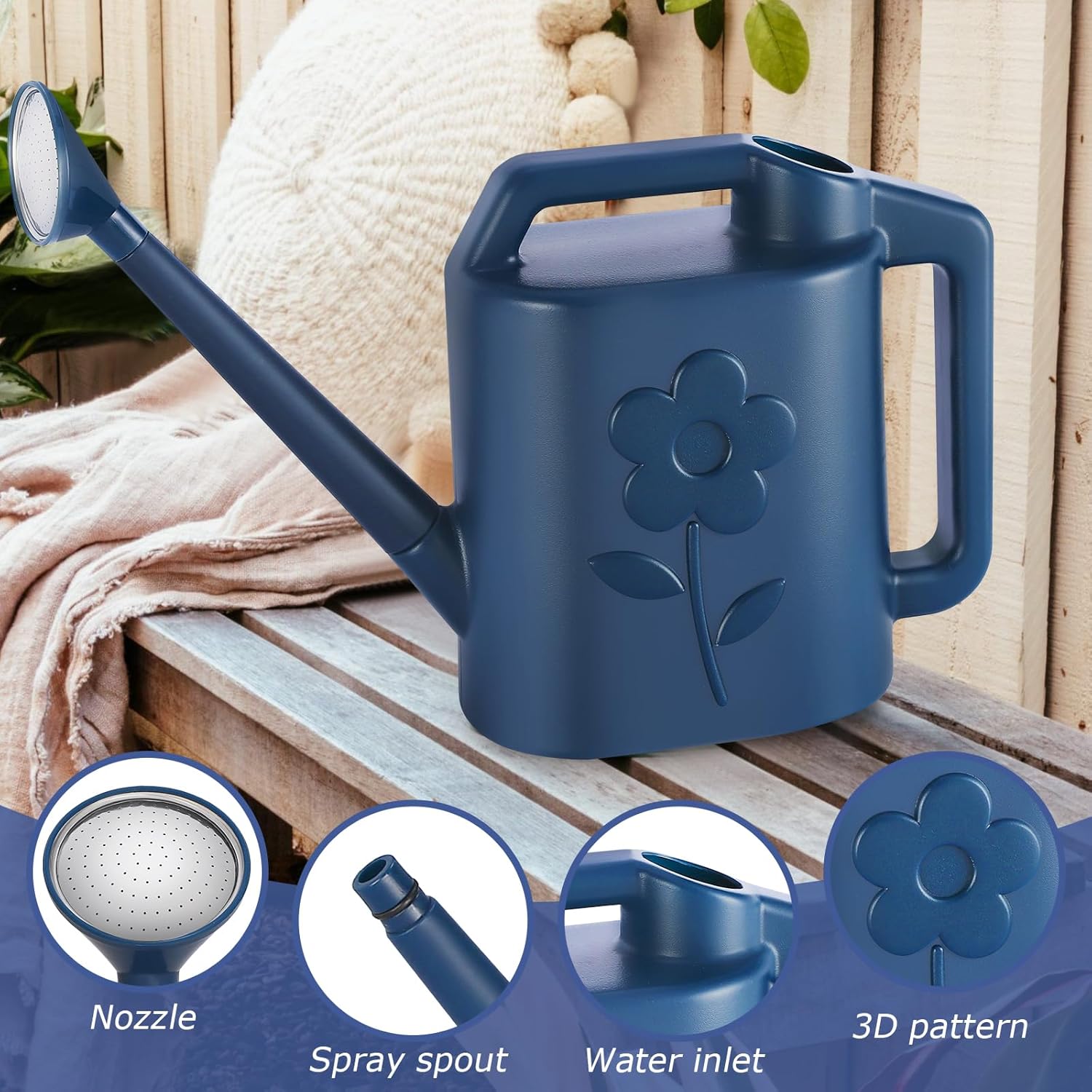 2 Gallon Watering Can for Indo - đánh giá và giá Watering Can Long Spout