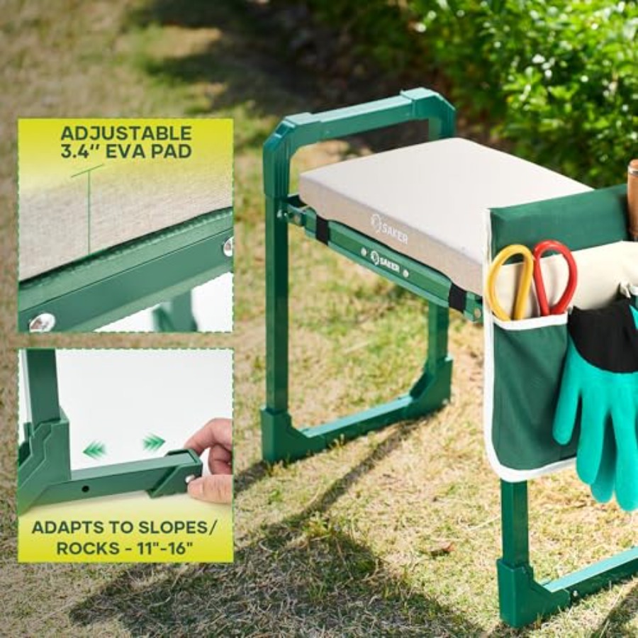 Foldable Gardening Stool with  - đánh giá và giá Gardening Tools For Elderly