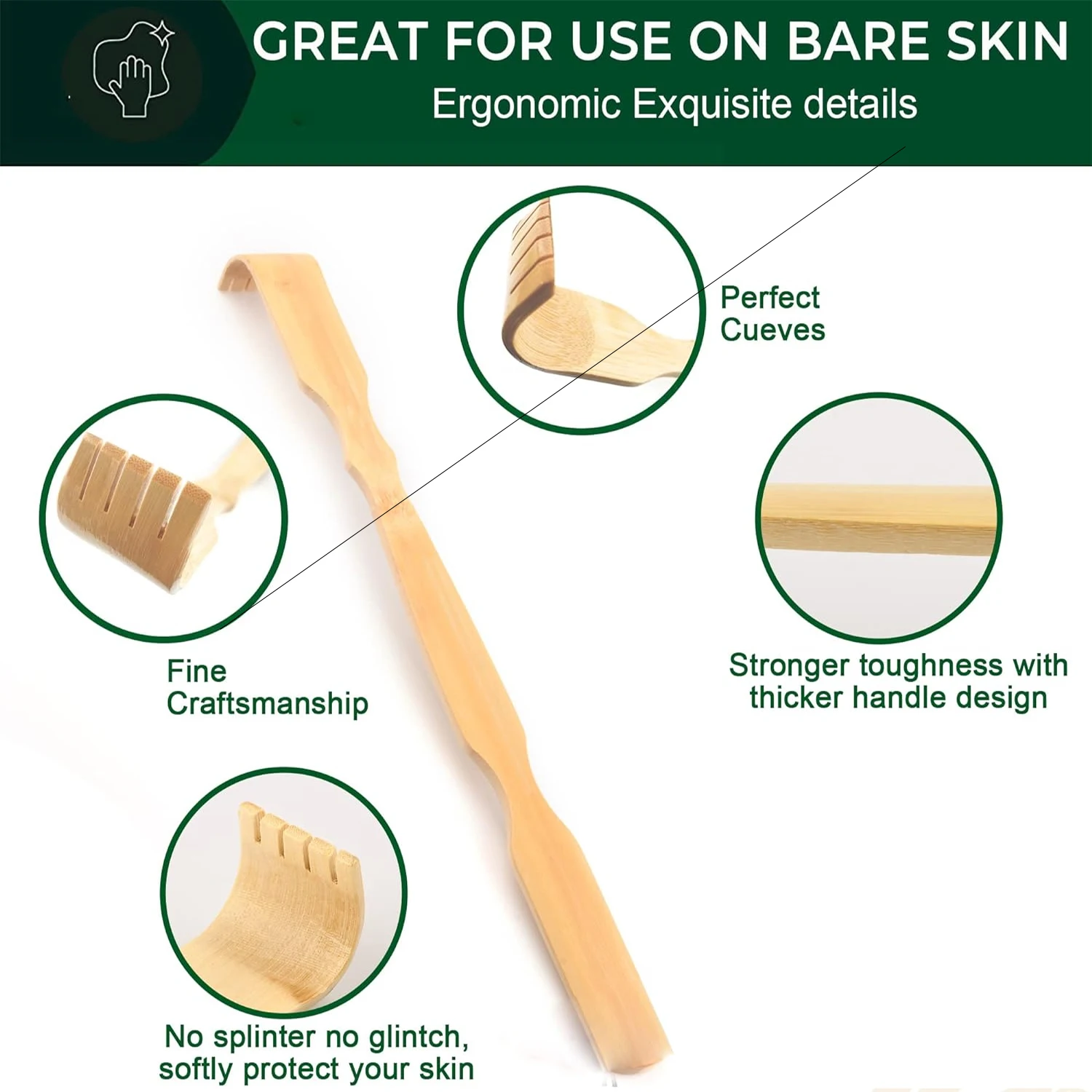 Bamboo Back Scratcher – 100% N - đánh giá và giá Gardening Tools Long Handle