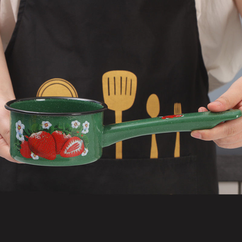 Enameled Water Spoon Milk Pot  - đánh giá và giá Gardening Tools Long Handle