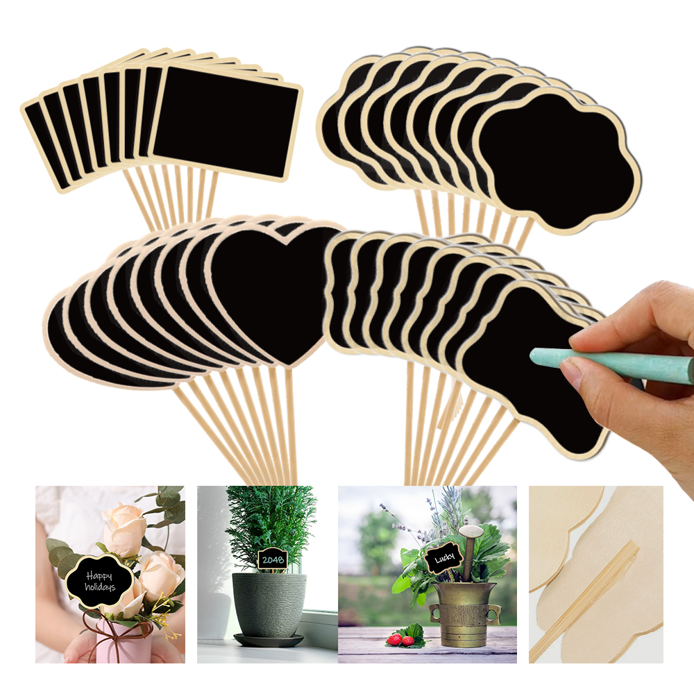 10PCS Wood Mini Chalkboard Sig - đánh giá và giá Plant Label Tags