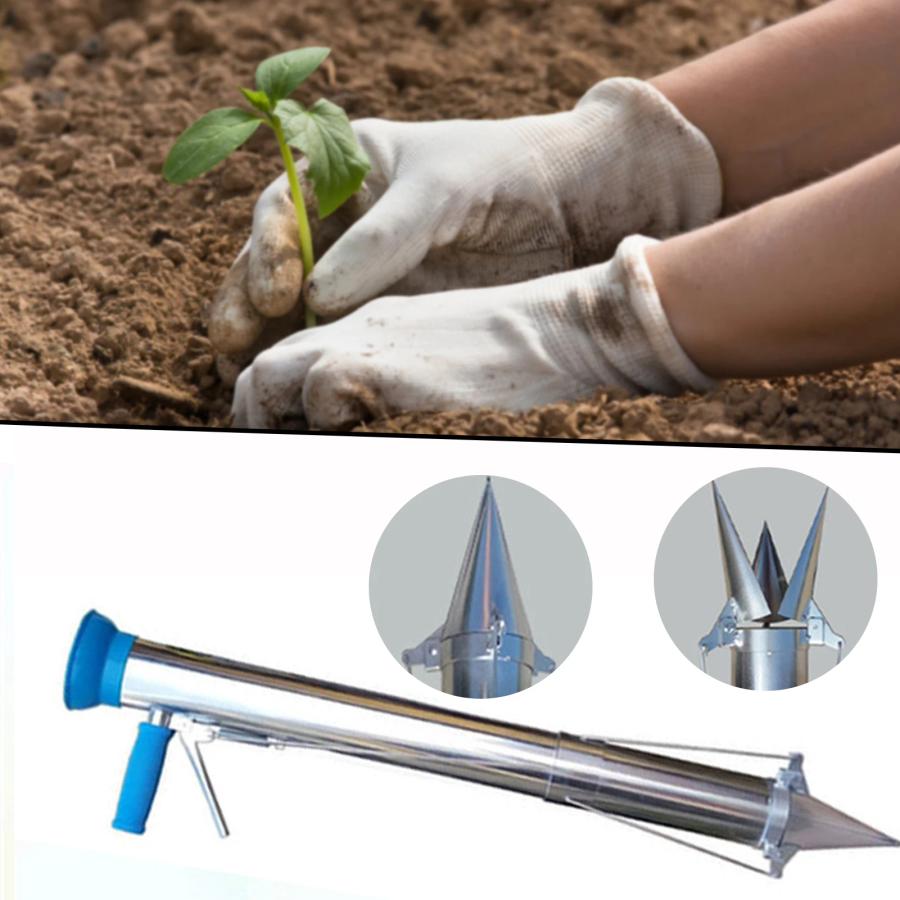 Stainless Steel Manual Seedlin - đánh giá và giá Gardening Tools Long Handle